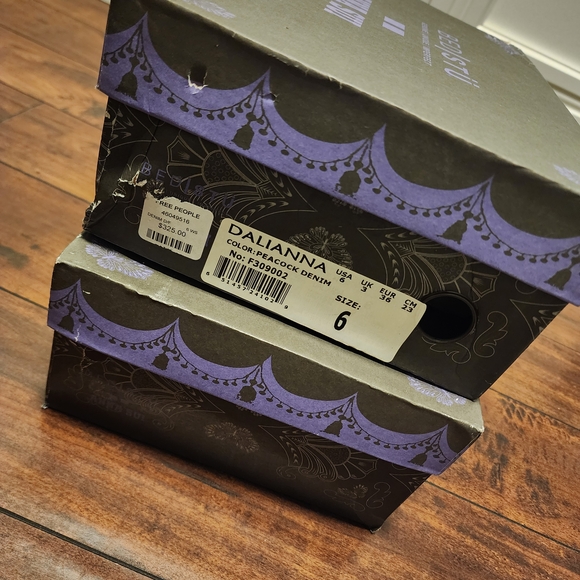 Anna Sui Bed Stu Black and Navy Platform Sandals Free People - Picture 2 of 7